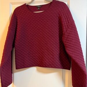 Banana Republic Quilted Burgundy Women's Top - Large